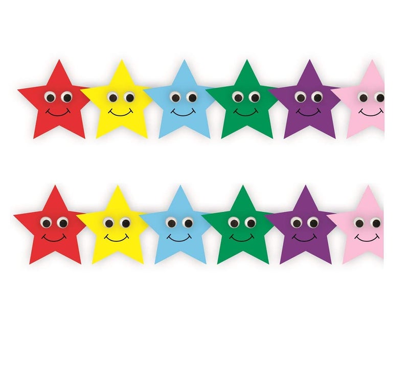Hygloss Colorful Happy Stars Border Strips - Image 2